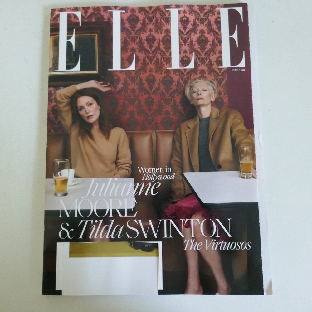 ELLE Magazine Julianne Moore Tulsa Swinton Cover